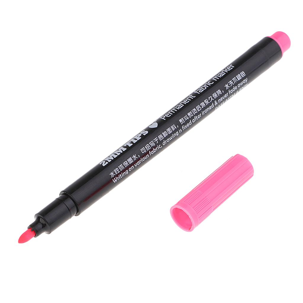 2mm T-Shirt Permanent Marker Textile Clothes Pen Fluorescent Pink