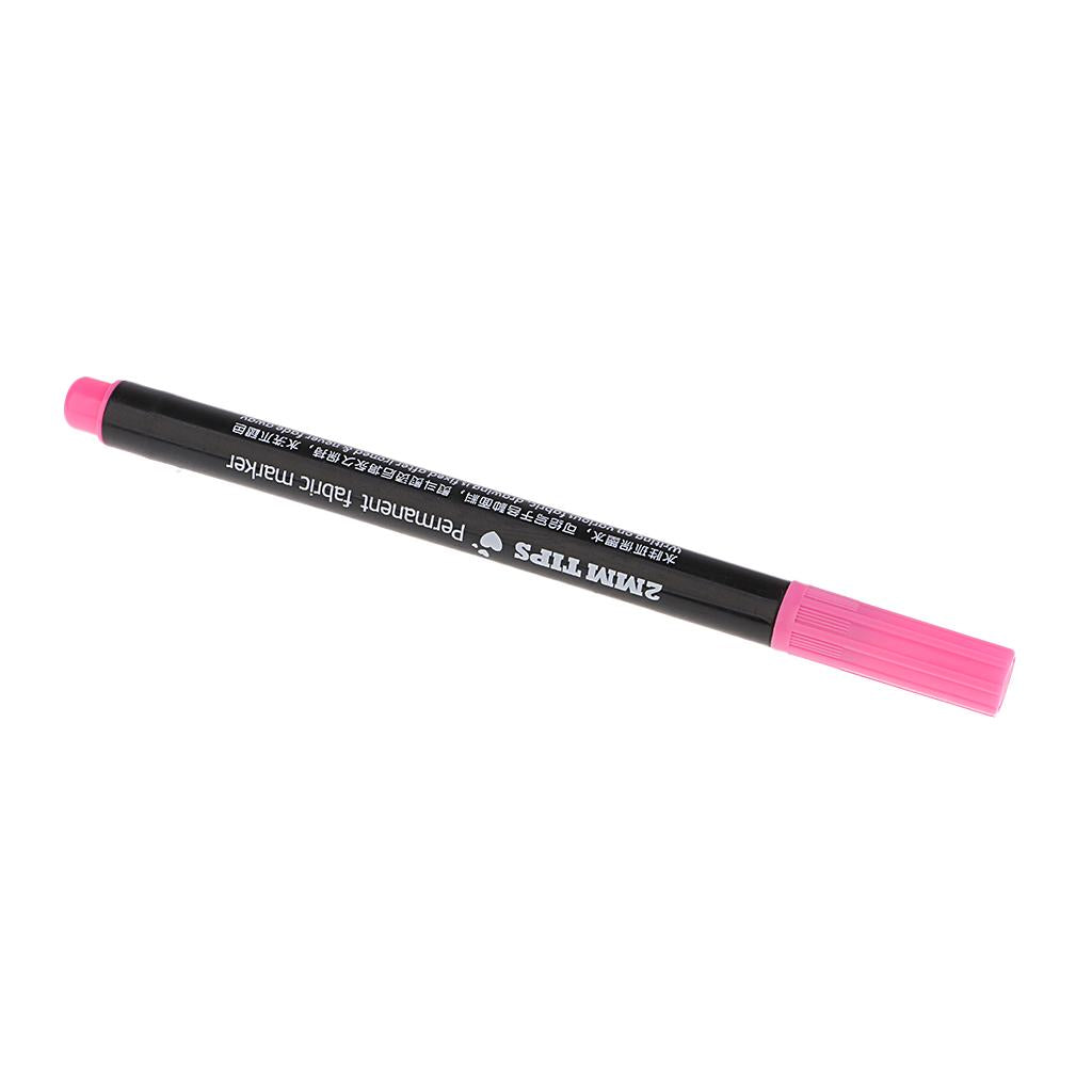 2mm T-Shirt Permanent Marker Textile Clothes Pen Fluorescent Pink