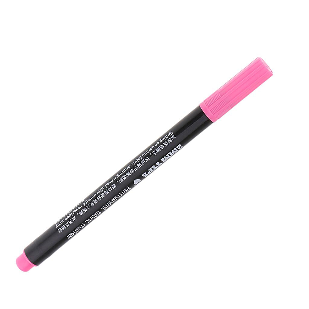 2mm T-Shirt Permanent Marker Textile Clothes Pen Fluorescent Pink