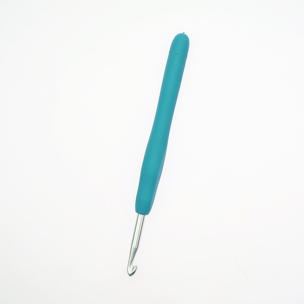 Aluminum Crochet Hook With Soft Grip Handles Knitting Weaving Needles 5.0mm