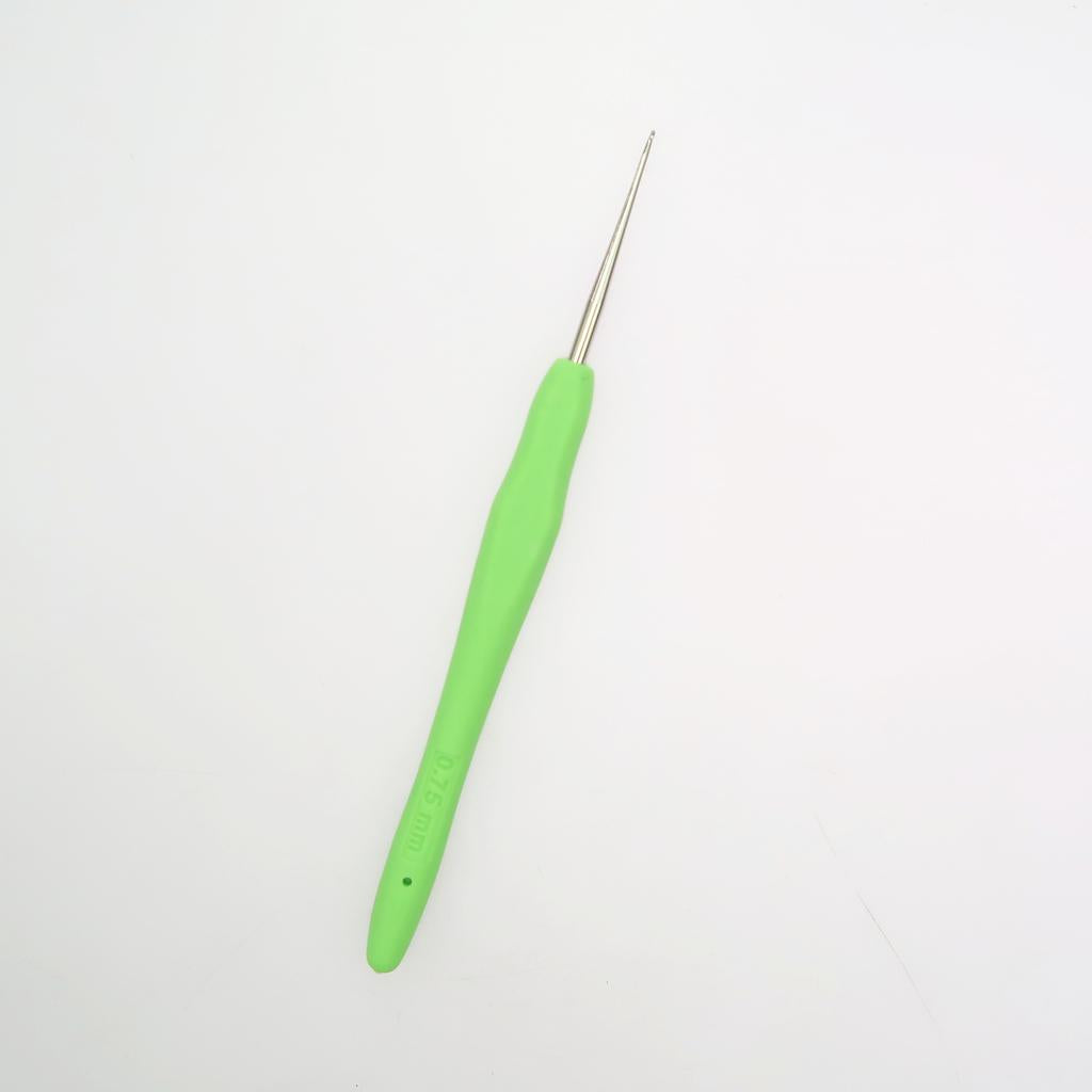 Soft Plastic Grip Handle Metal Crochet Hook for Hand Sewing Arts Tool 0.75mm