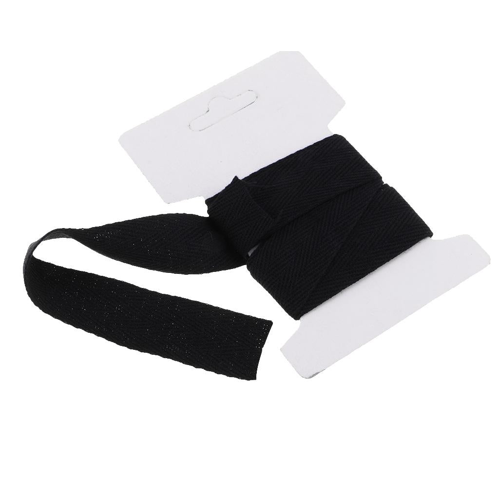 1.2M Sewing Cotton Binding Tape Bias Webbing Strap Ribbon Craft 25mm Black