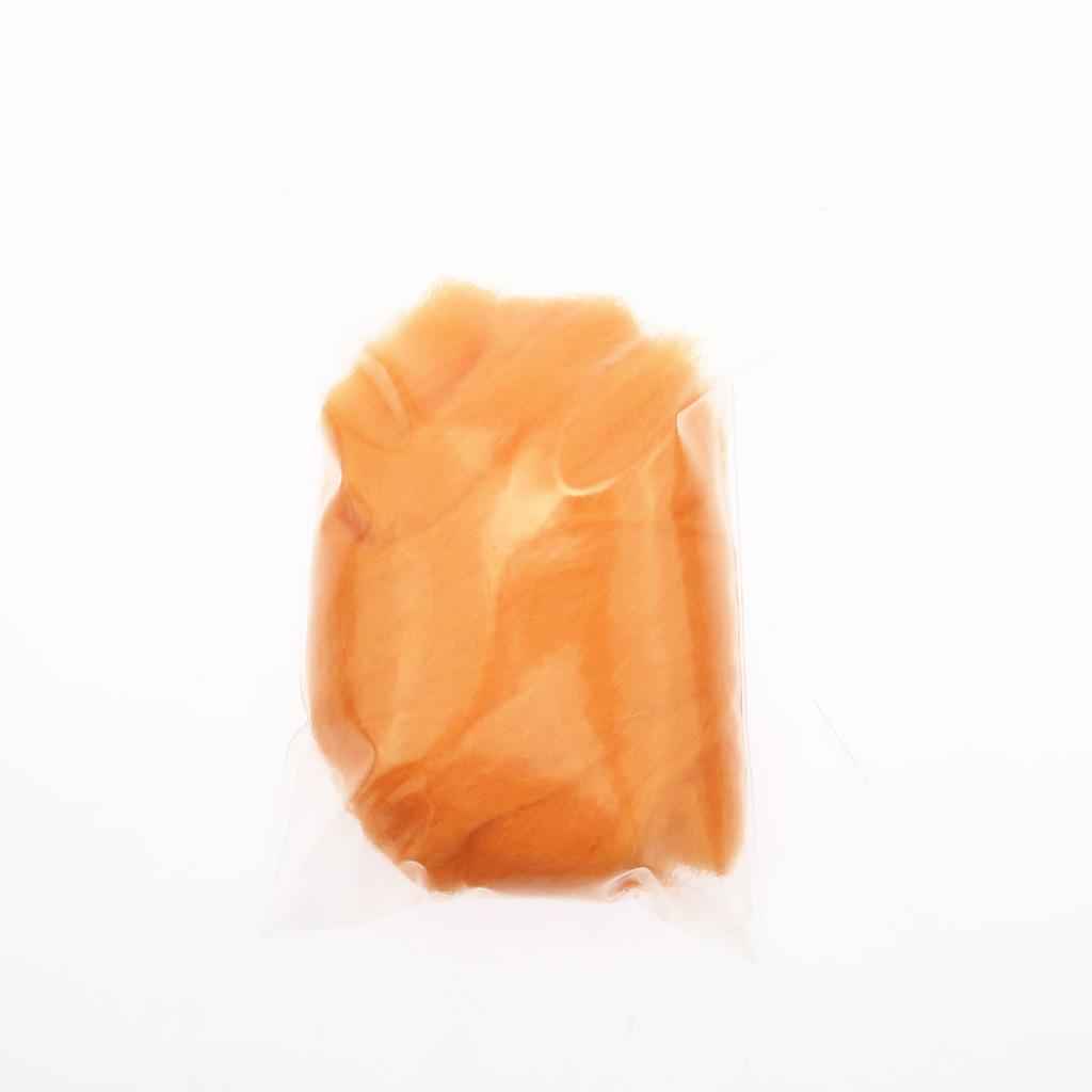 10g Wool Top Roving Felting Wool Spinning Felting Fiber Orange