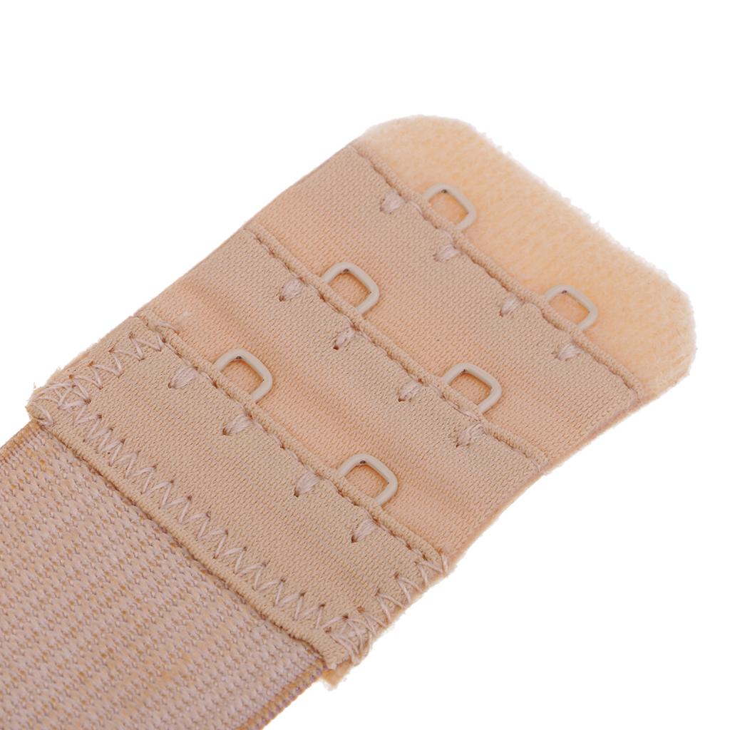Adjustable Elastic Bra Extender 2 Hook Bra Extension Women Clothing Brown