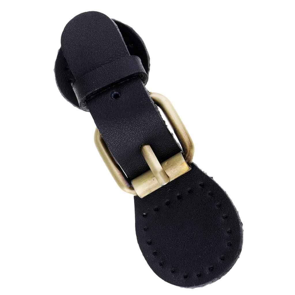 Sew on Leather Magnetic Snap Buckles DIY Bag Handbag Replacement Black
