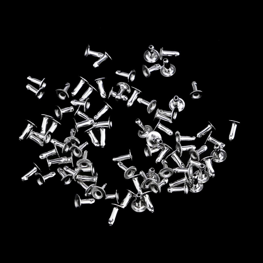 Pearls Rivets Studs for DIY Leather Bag Shoes Clothes Decor 8mm 80 Sets