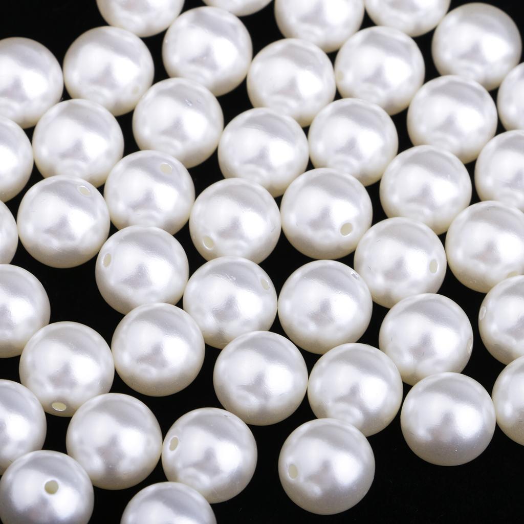 Pearls Rivets Studs for DIY Leather Bag Shoes Clothes Decor 10mm 60 Sets