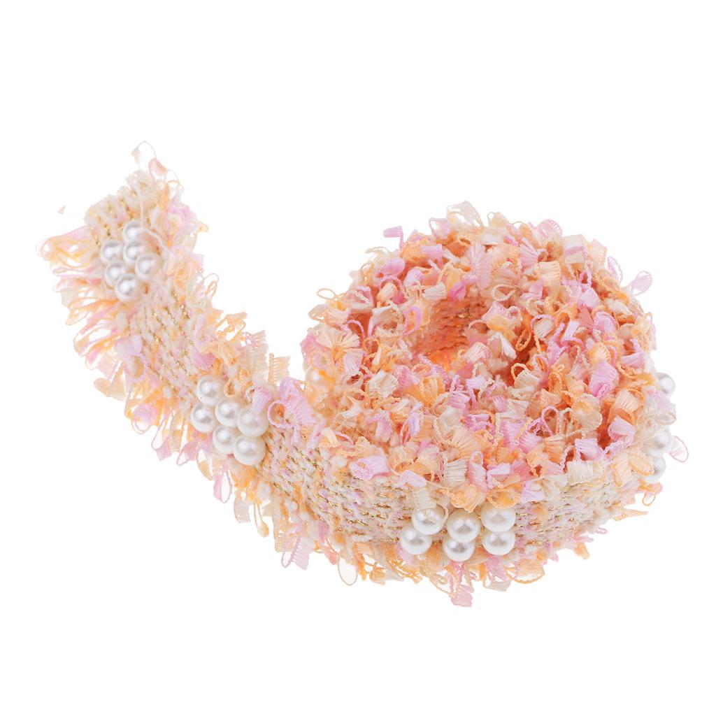 1 Yard Vintage Lace Ribbon Trim for Wedding Bridal Sewing Craft Pink Orange