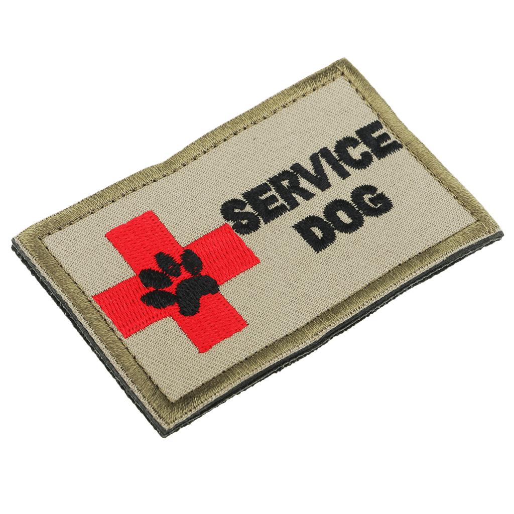 SERVICE DOG Embroidery Patch Sew-on Armband Applique Badge Outdoor Green