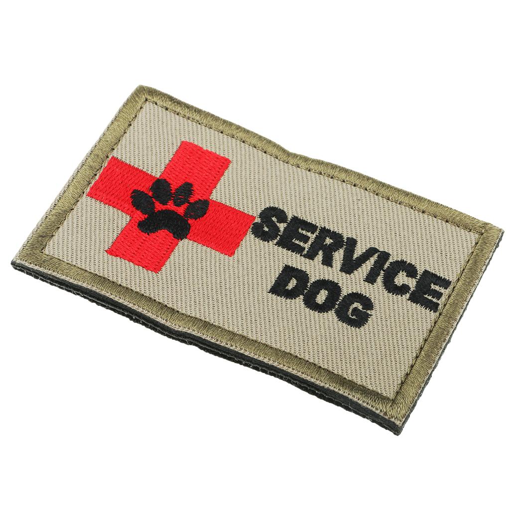 SERVICE DOG Embroidery Patch Sew-on Armband Applique Badge Outdoor Green