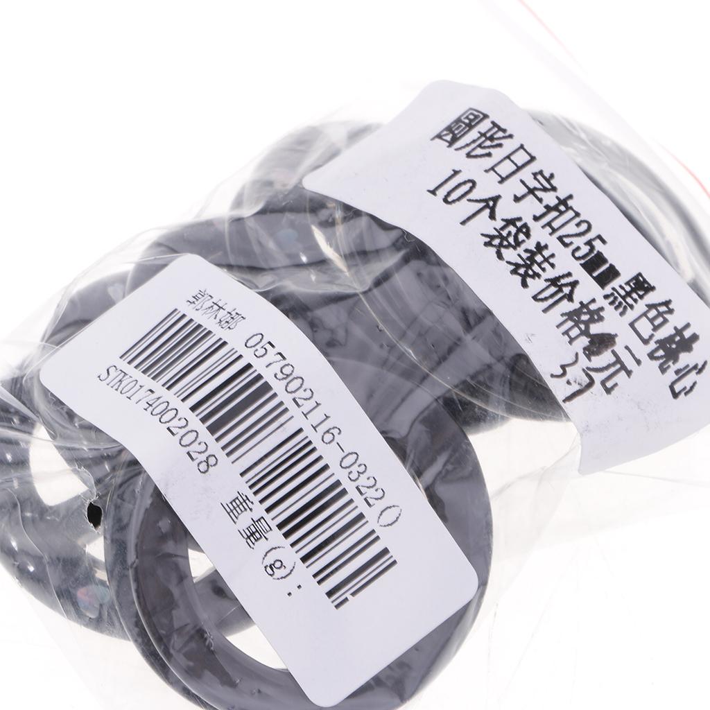 10Pcs/bag Round Resin Buttons Sewing Buttons Scarf Clips Rings Black Round 1