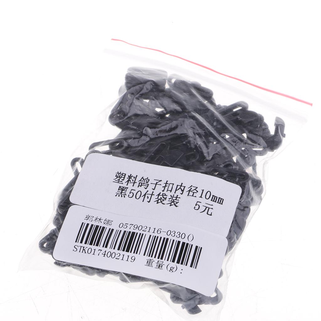 50 Sets Plastic Bra Strap Adjuster Slider Hook Lingerie Buckle Clips Black