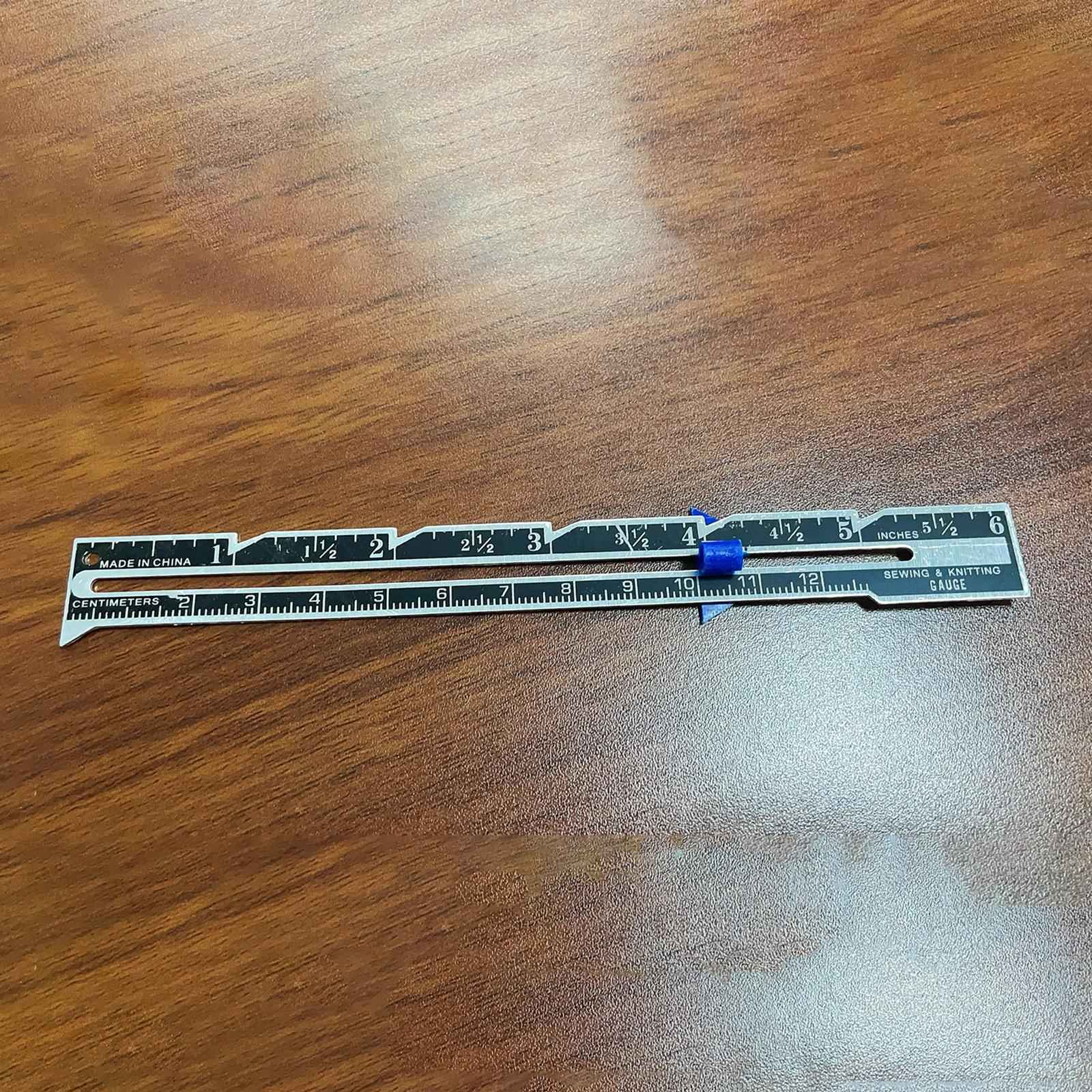 Metal Sewing Measuring Gauge buttonholes Measurement Seam Quilting Ruler