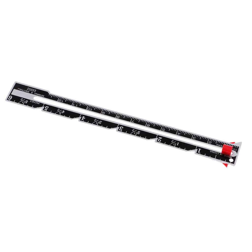 Metal Sewing Measuring Gauge buttonholes Measurement Seam Quilting Ruler