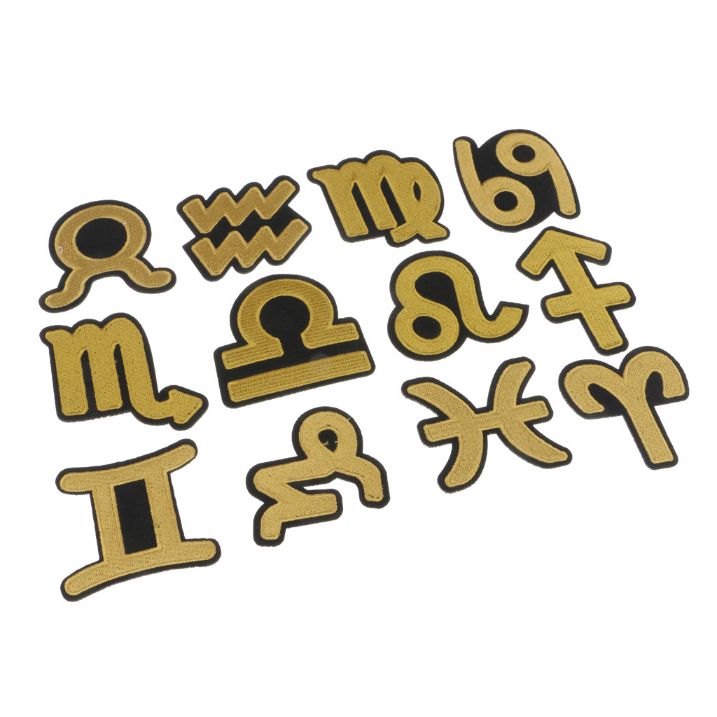 12 Constellation Cloth Stickers Special Patches Clothing Hat Embellishment