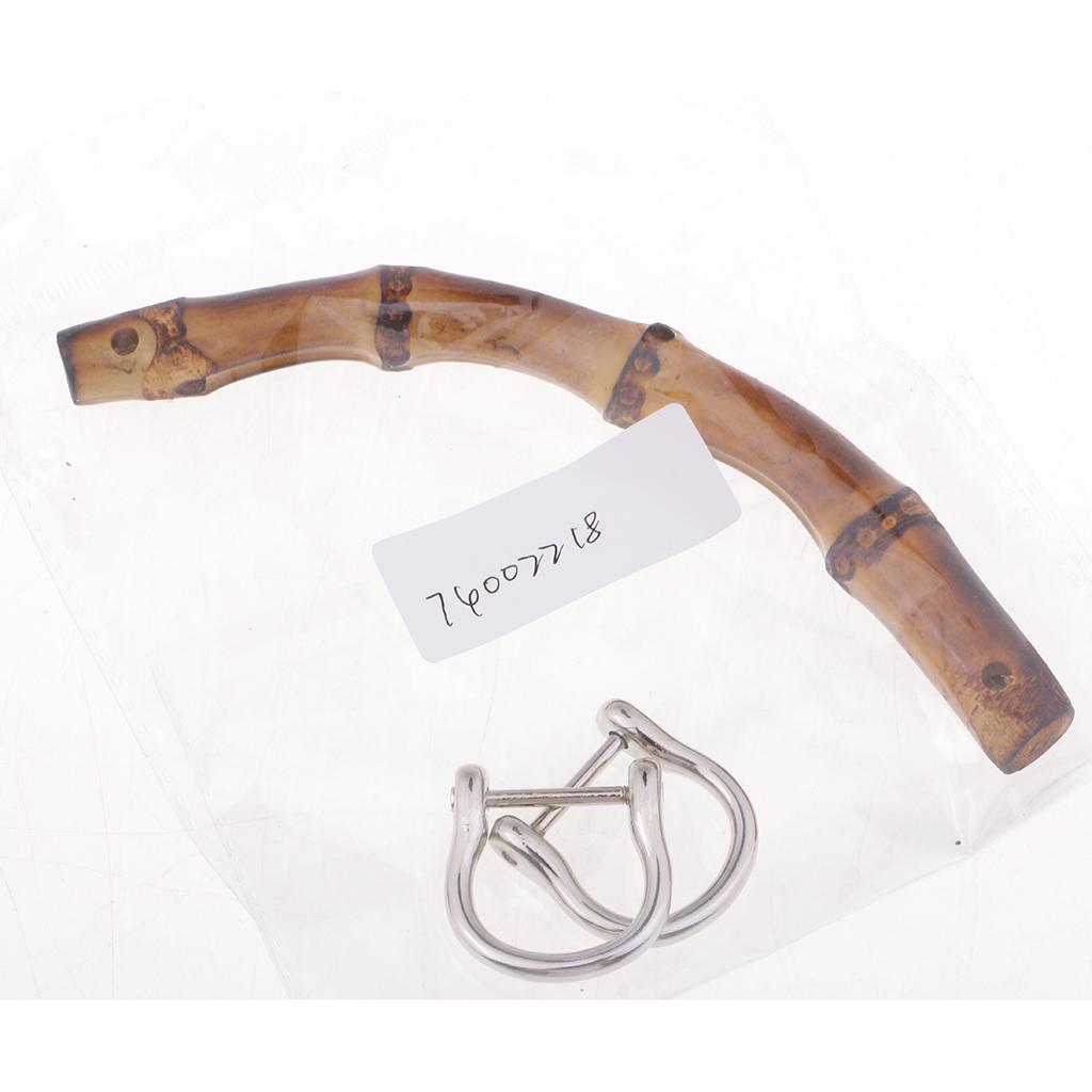 Purse Accessories DIY Girl Handbag Craft Handle Coffee Color + Silver
