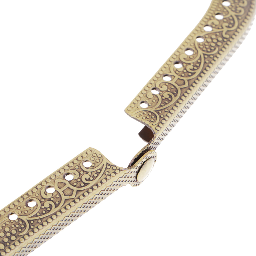 Metal Purse Clasp Frame Lock Handle DIY Bag Clasp Lock Accessories Bronze