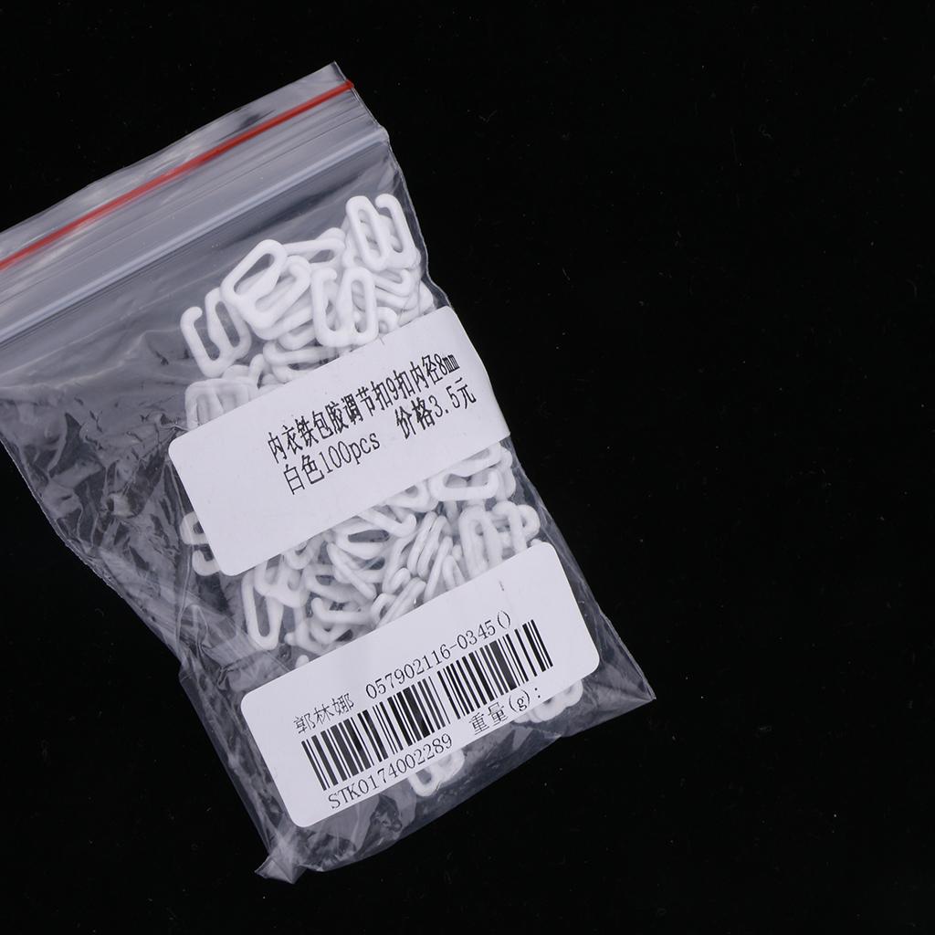 100Pcs Metal Bra Strap Adjuster Slider Hook 9 Lingerie Sewing Crafts 8mm