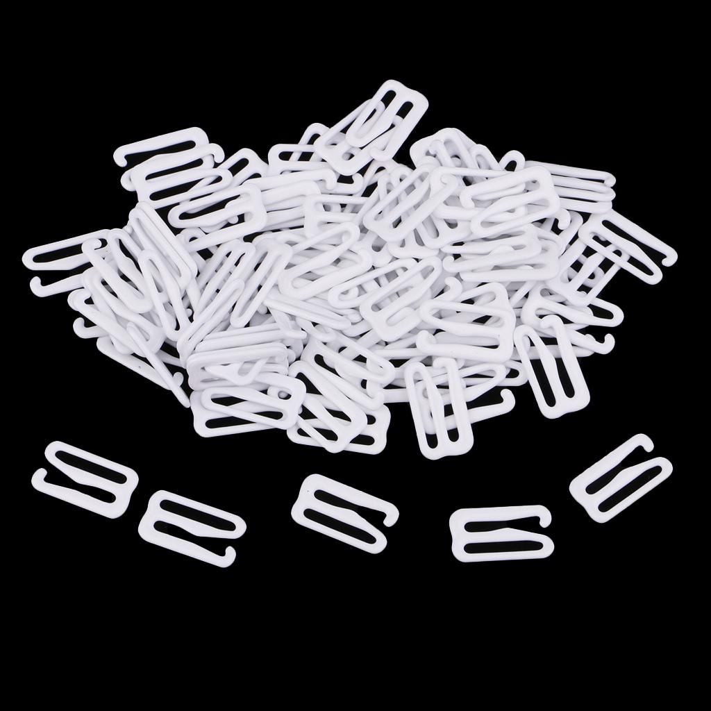 100Pcs Metal Bra Strap Adjuster Slider Hook 9 Lingerie Sewing Crafts 15mm