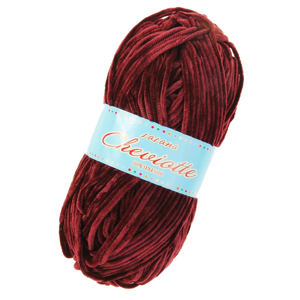 83g Soft Chenille Wool Yarn Velvet Thread for Sweater Scarf Hat Blankets 6#