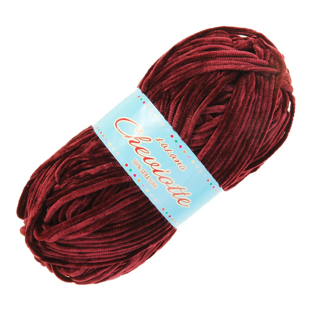 83g Soft Chenille Wool Yarn Velvet Thread for Sweater Scarf Hat Blankets 6#