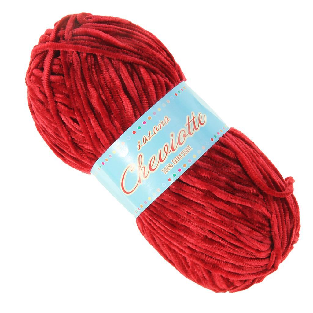 1 Piece Chenille Yarn Ball Hand Knitting Yarn for Scarf Sock Making #2634