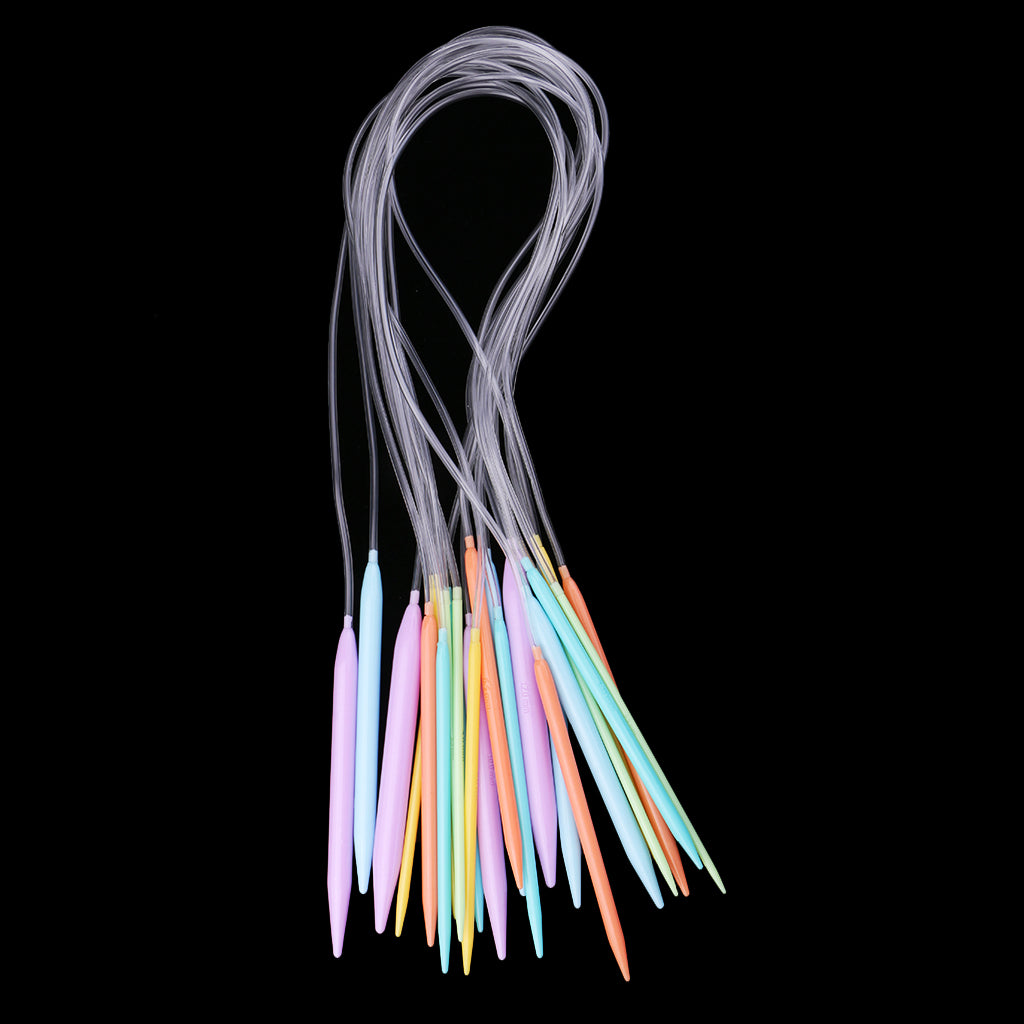 12 Sizes Plastic Circular Knitting Needles Set with Tube 3.5mm-12mm 80cm