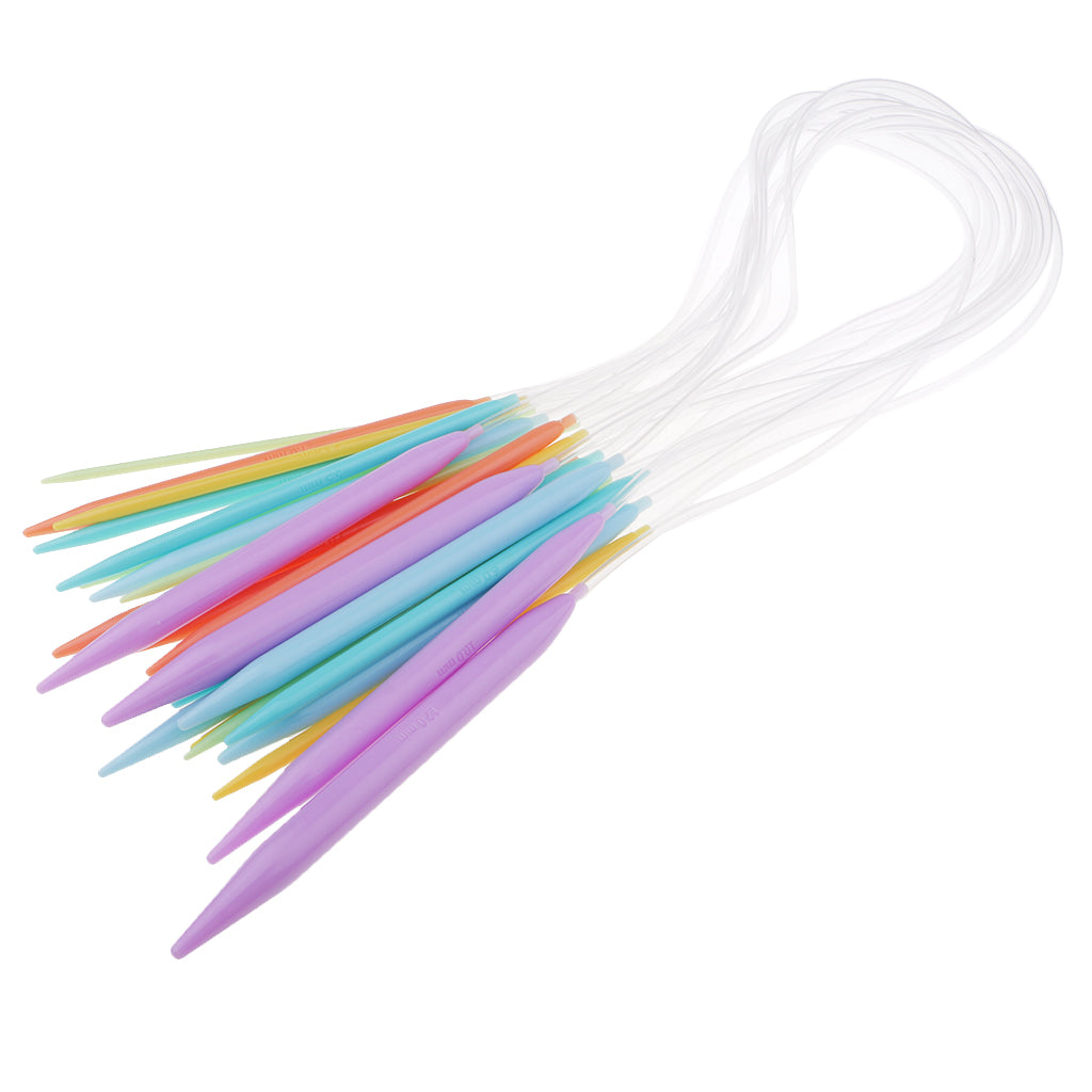 12 Sizes Plastic Circular Knitting Needles Set with Tube 3.5mm-12mm 80cm