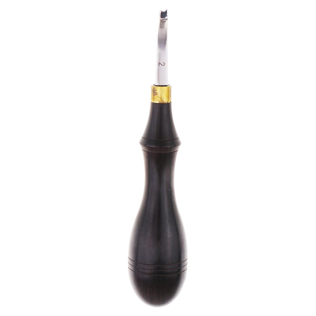 Leather Craft Cutter Leather Edge Cutting Tools DIY Tool Wood Handle 2mm