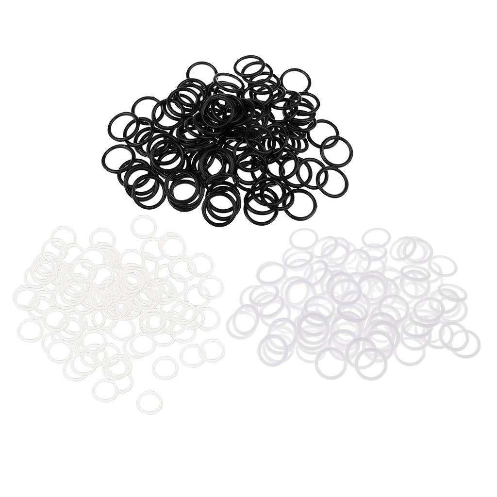 100pcs Nylon Lingerie Hardware Sewing Clip Hook Eye 15mm for Bra Strap Claer