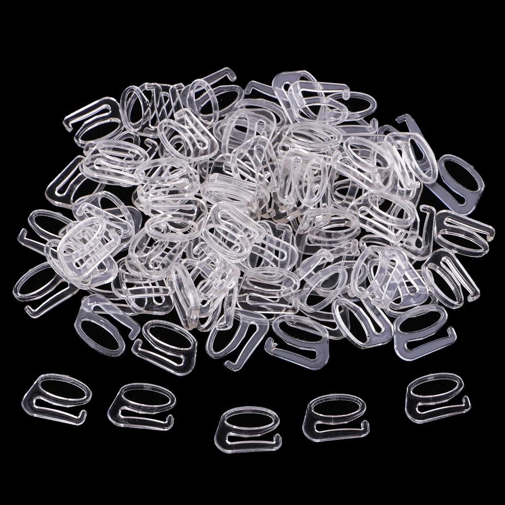 100pcs Nylon Fig 9 Lingerie Adjustment Lingerie Bra Accessories 8mm Clear