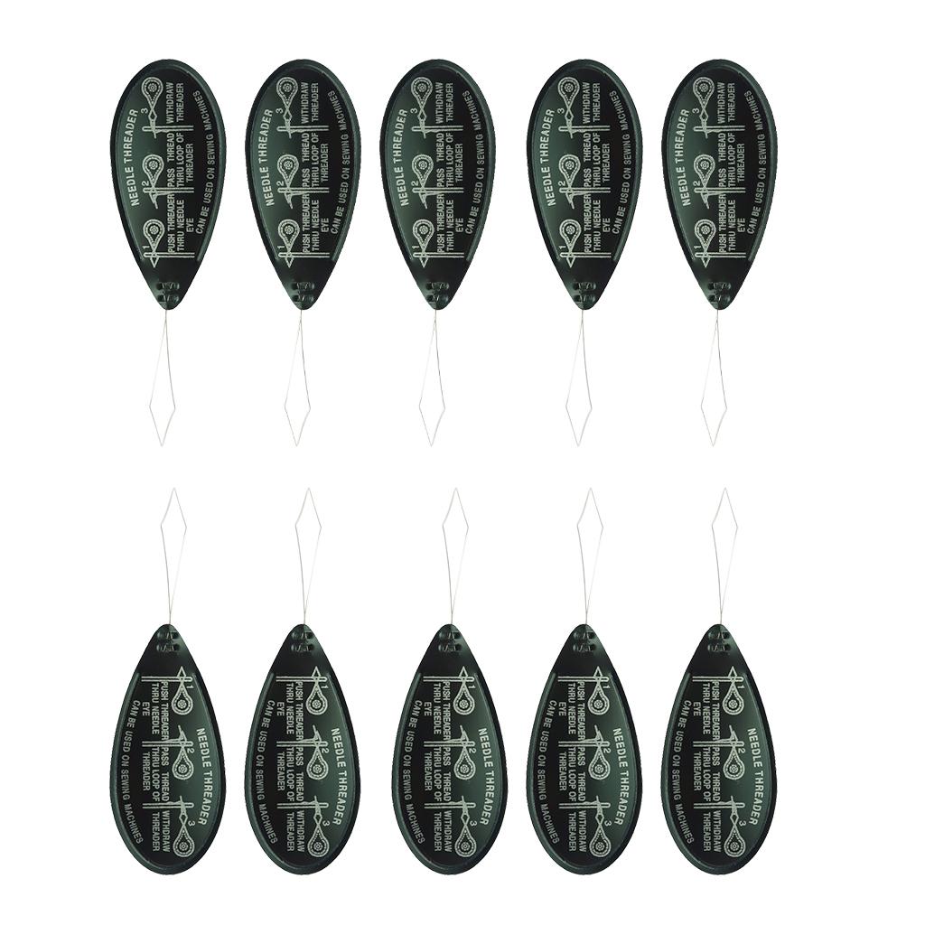 10Pcs/ Bag Bow Wire Stitch Insert Sewing Machines Needle Pins Threader