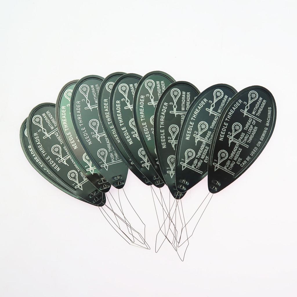 10Pcs/ Bag Bow Wire Stitch Insert Sewing Machines Needle Pins Threader