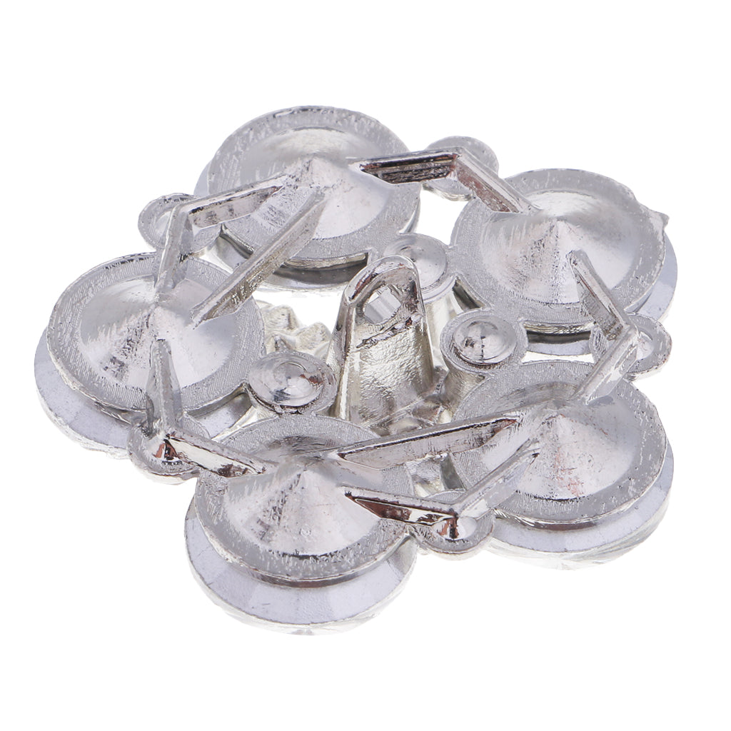 Alloy Crystal Rhinestone Shank Buttons DIY Sewing Embellishments White