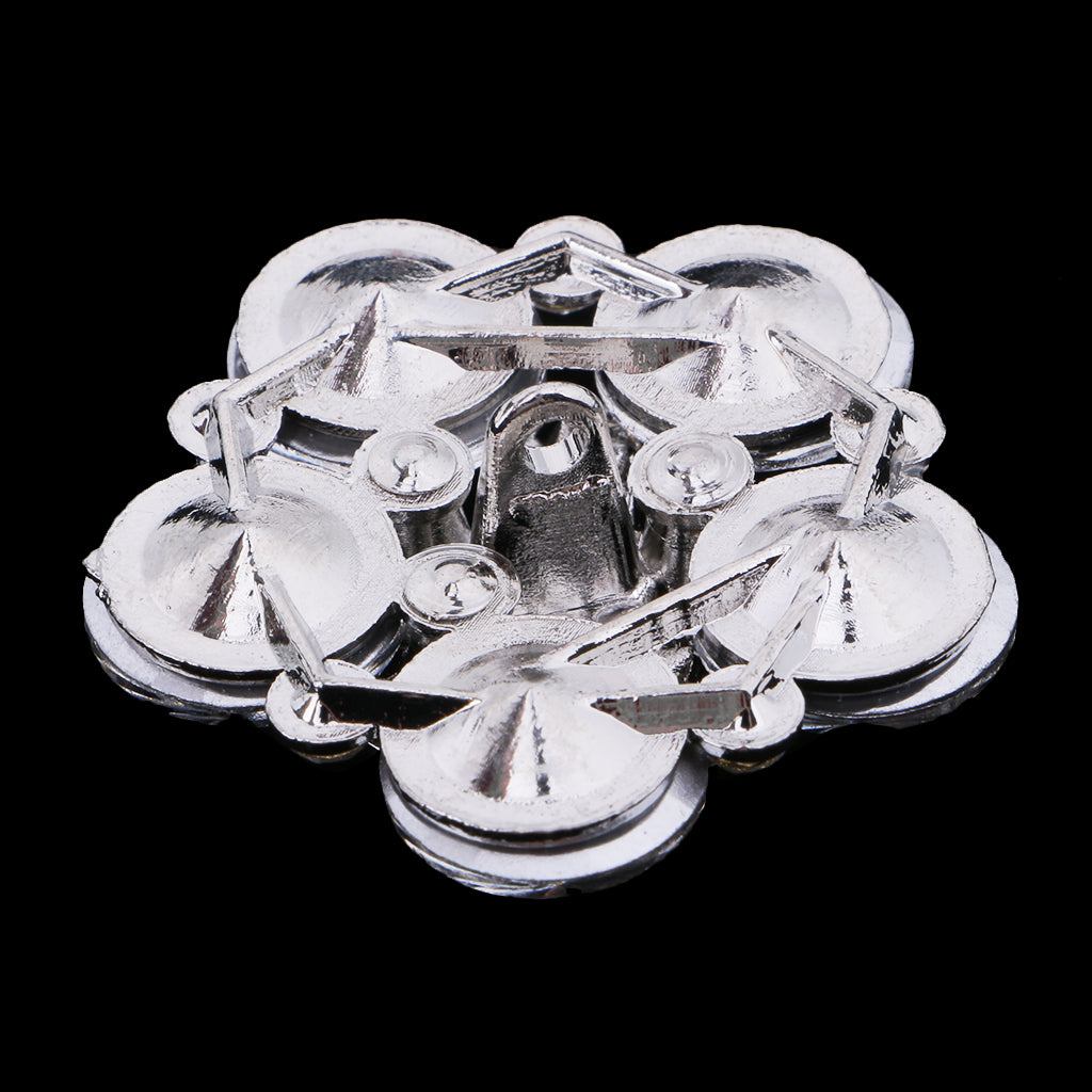 Alloy Crystal Rhinestone Shank Buttons DIY Sewing Embellishments White