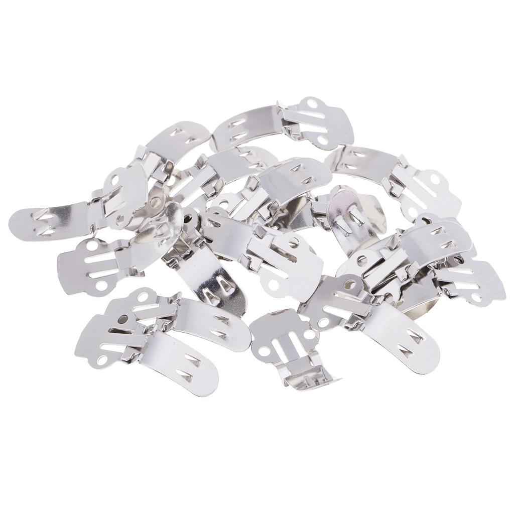 20 Pieces Stainless Steel Flat Blank Shoe Clips DIY Crafts Findings Medium