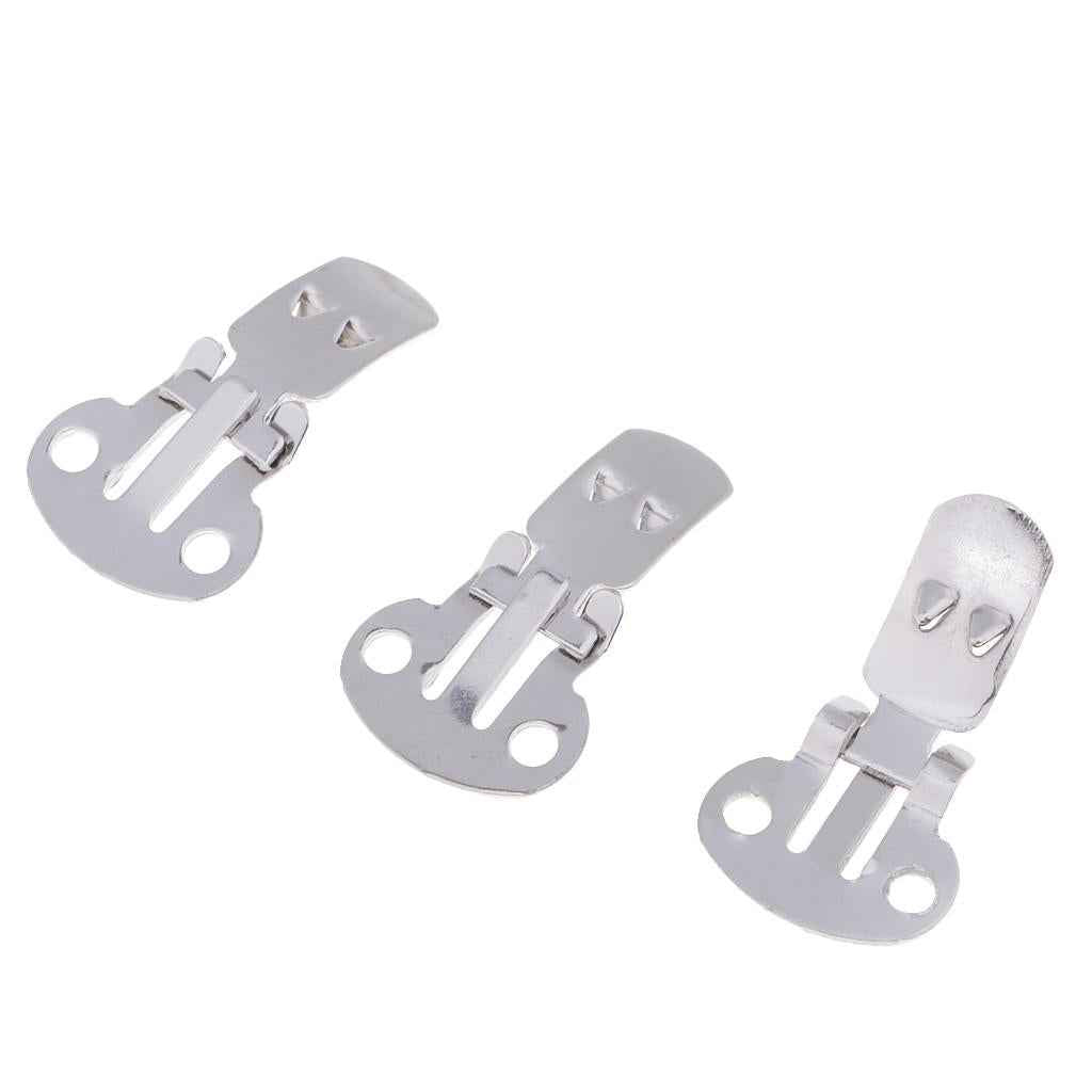 20 Pieces Stainless Steel Flat Blank Shoe Clips DIY Crafts Findings Small