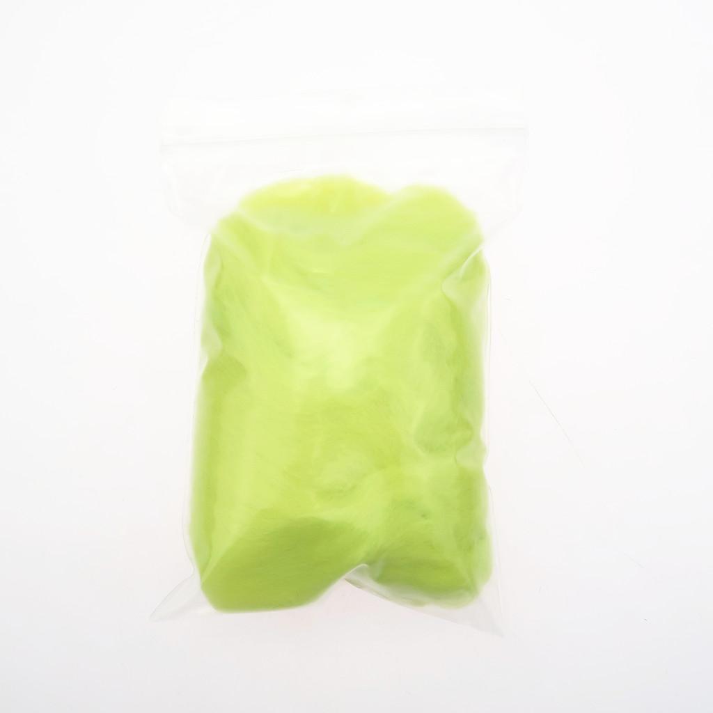 10g Handmade Wool Top Fibre Roving For Needle Felting Materials Yellow