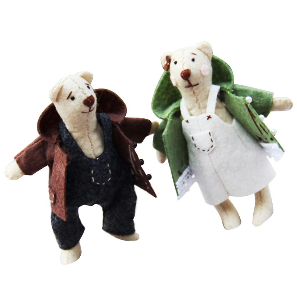1 Set Non Woven Felt Applique Kit DIY Material Package Crafts Bear
