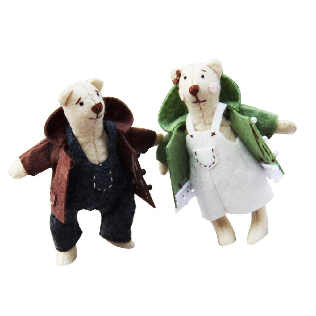 1 Set Non Woven Felt Applique Kit DIY Material Package Crafts Bear