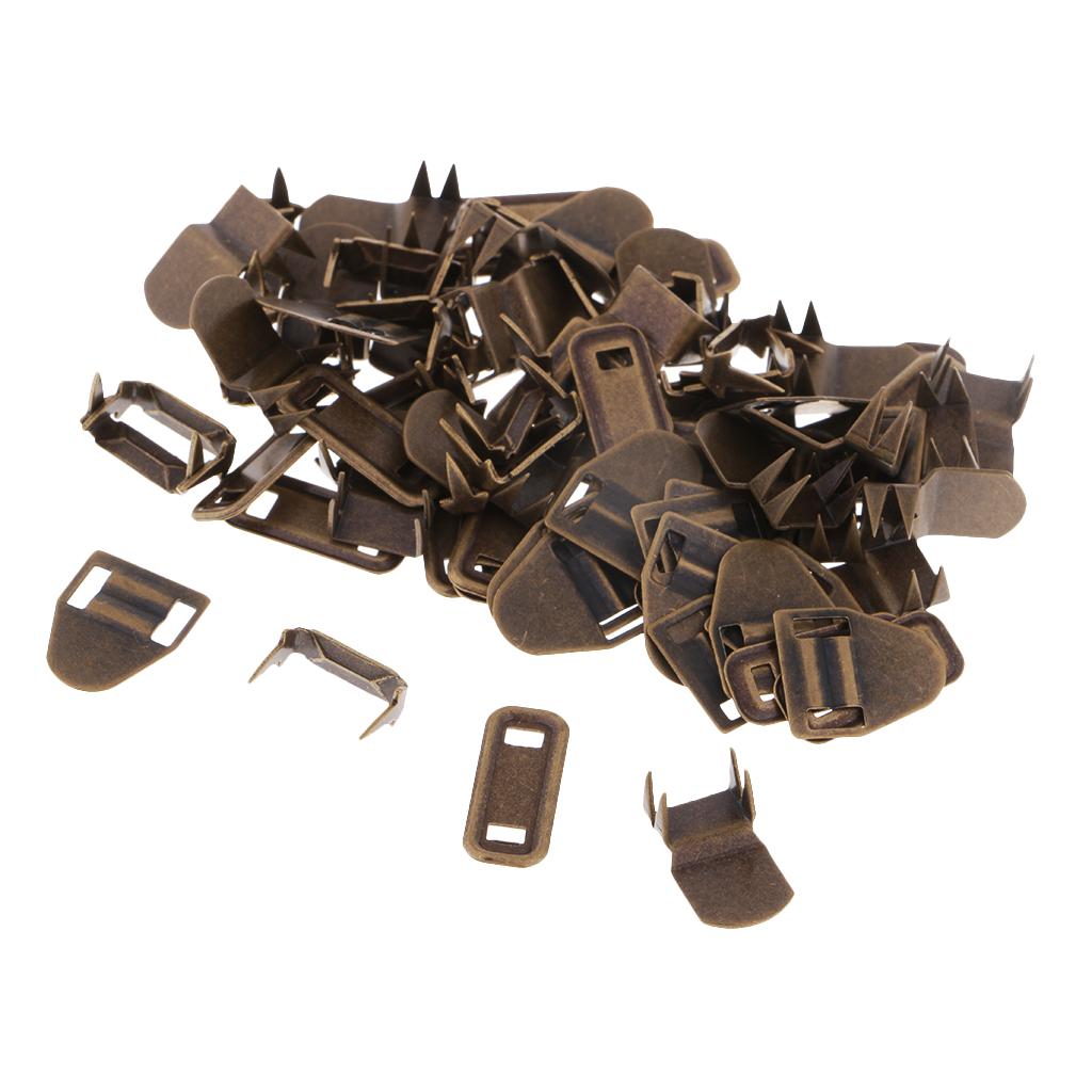 20 Sets Copper Sewing Hooks and Eyes Closure for Trousers and Skirt Bronze