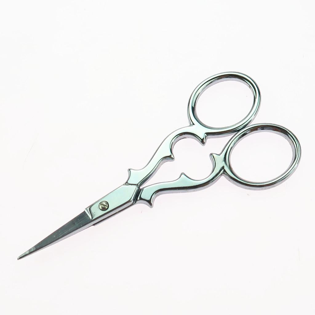 Vintage Gourd Shape Sewing Embroidery Scissors Cross Stitch Tool Silver