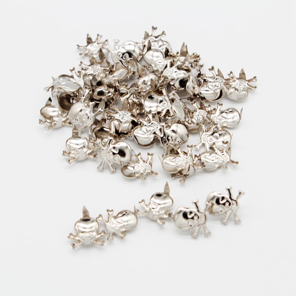 150Pcs Gothic Skull Metal Rivets Claw Studs Bags Clothes Hats Leather Decor