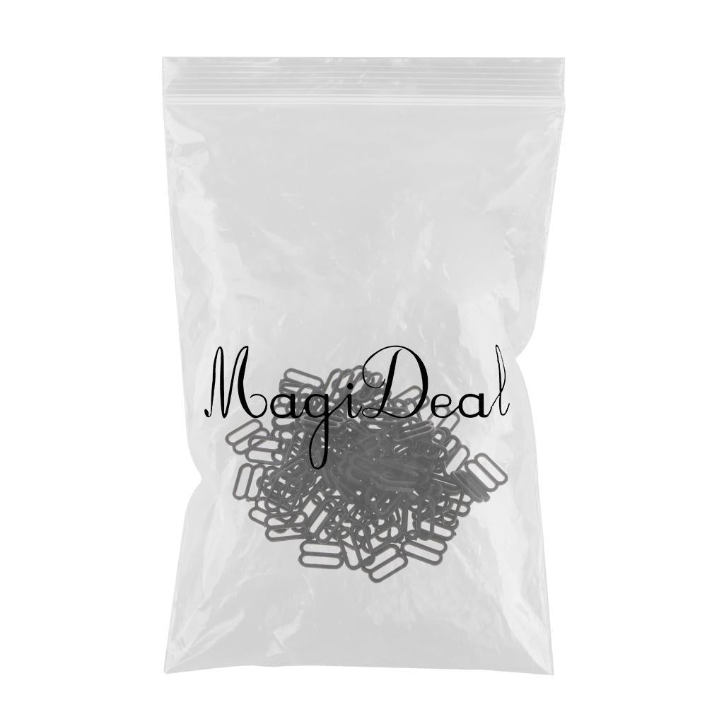 100Pc Nylon Bra Strap Buckles Sliders Hooks 8 Lingerie Sewing Fasteners 12mm