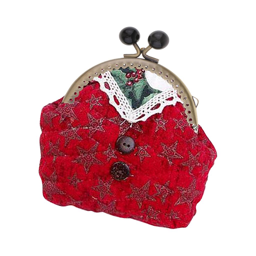 DIY Purse Sewing Material Handmade Fabric Bag Embroidery Kit Red