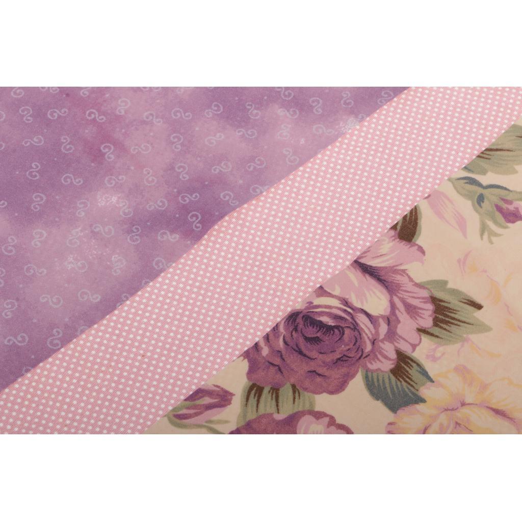 DIY Purse Sewing Material Handmade Fabric Bag Embroidery Kit Light Purple