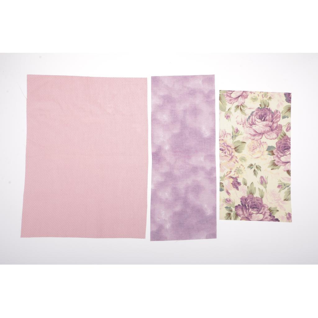 DIY Purse Sewing Material Handmade Fabric Bag Embroidery Kit Light Purple