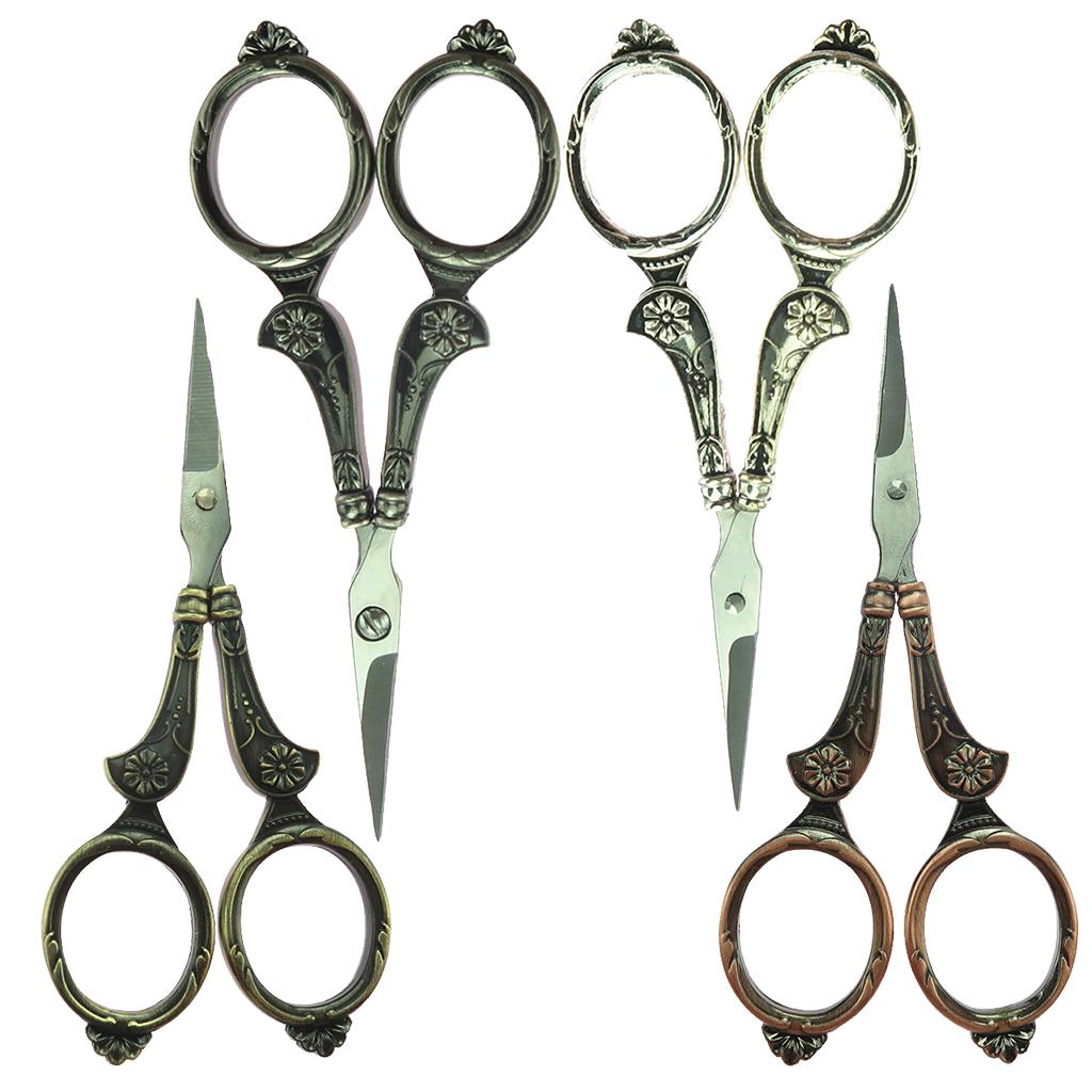 1 Piece European Vintage Style Stainless Steel Tailor Scissors Copper