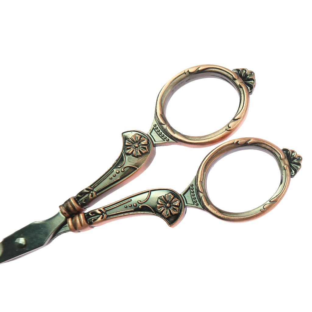 1 Piece European Vintage Style Stainless Steel Tailor Scissors Copper