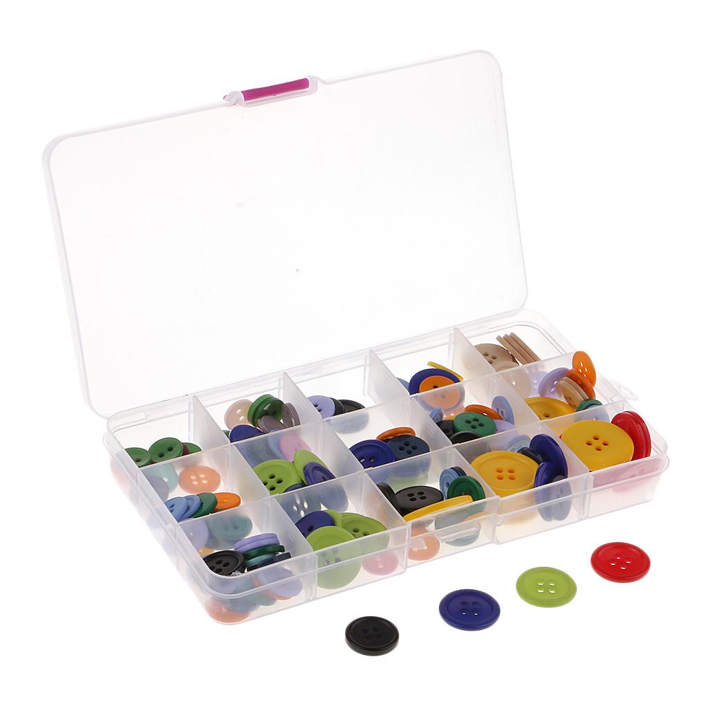 150pcs Mixed Color Resin Buttons Children Manual Button for Sewing Craft 002